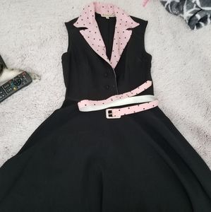 Stop Staring Polka Dot Sleeveless Diner Dress